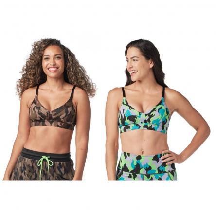 Zumba Camo Flame Bra