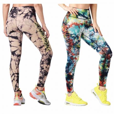 Zumba Worldwide Tie-Dye High Waisted Ankle Leggings