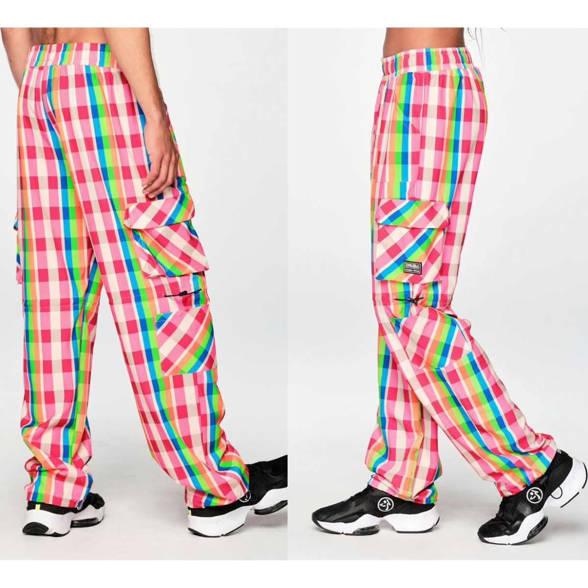 Zumba Plaid Pop Cargo Pants