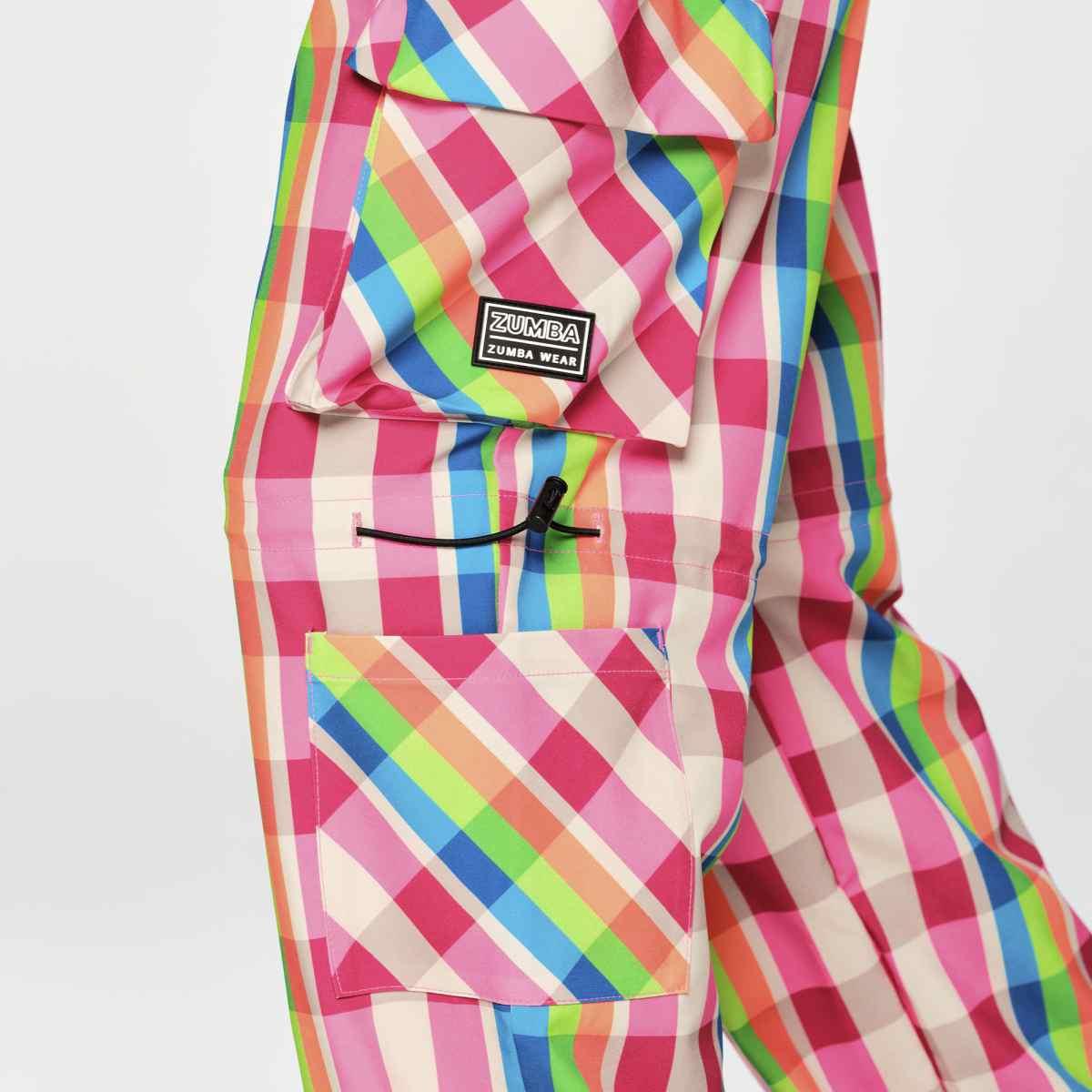Zumba Plaid Pop Cargo Pants