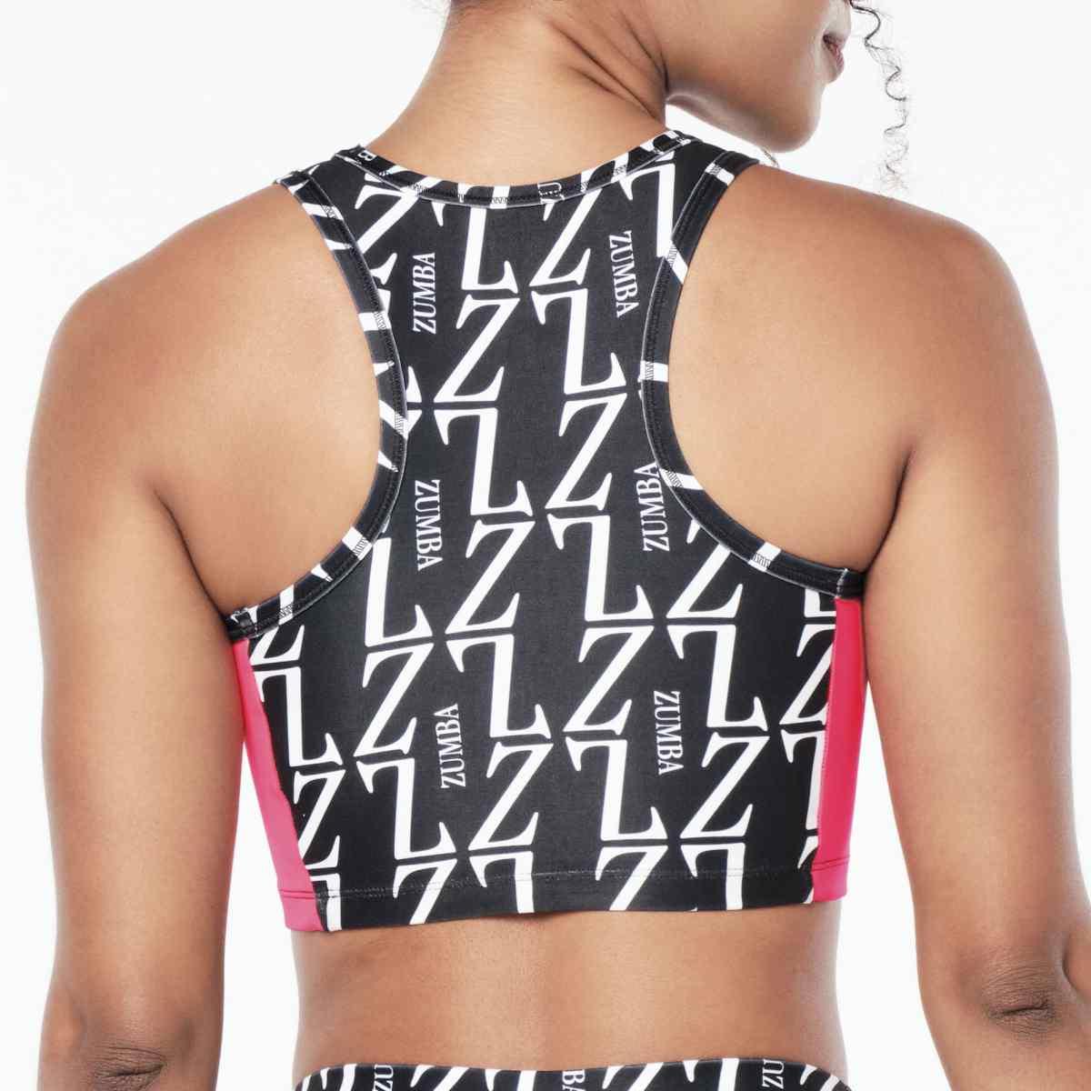 Zumba Prep High Neck Crop Tank - Pink Happy
