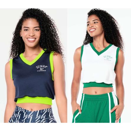 Zumba Prep Crop Sweatshirt Vest