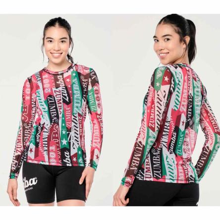 Zumba Prep Long Sleeve Mesh Top