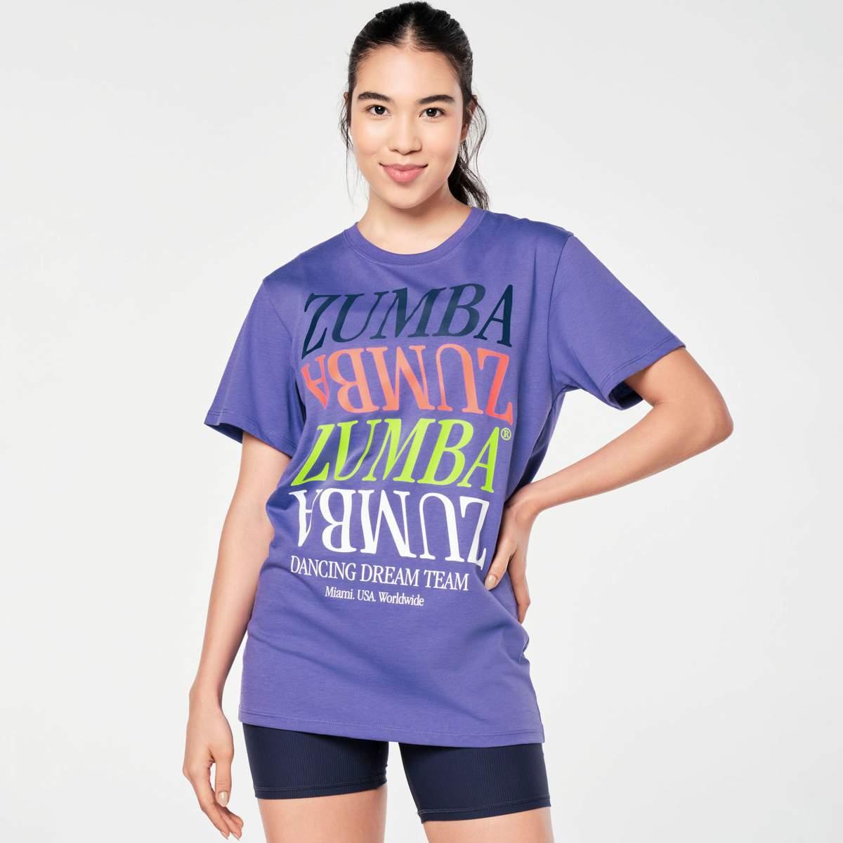 Zumba Prep Crew Neck Tee - Periwinkle