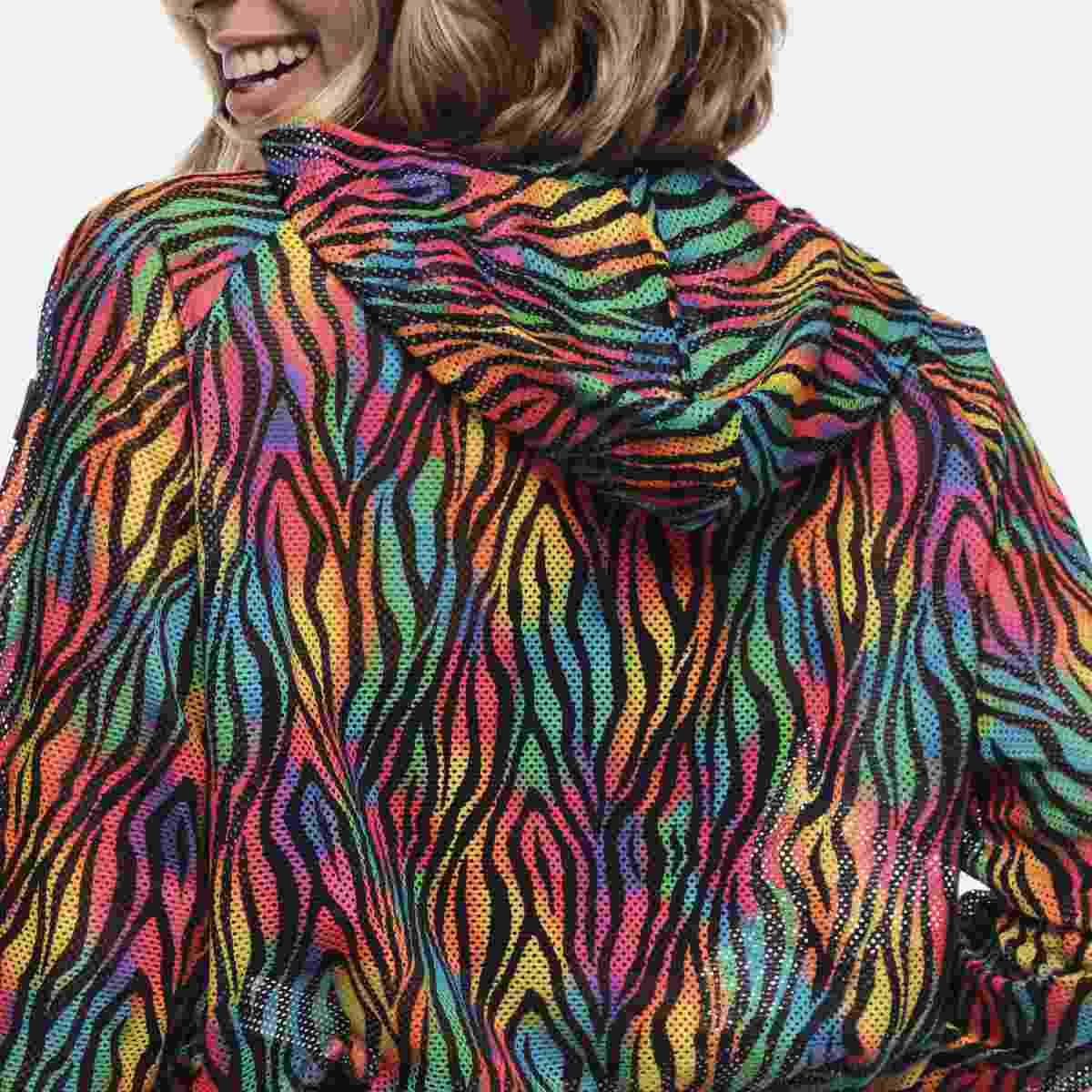 Funscape Crop Mesh Pullover Hoodie