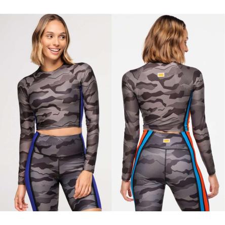Zumba Explore Long Sleeve Crew Neck Top
