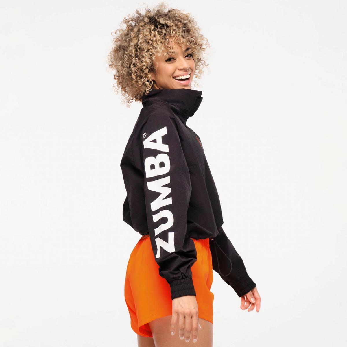 Zumba Explore High Neck Half Zip Crop Pullover