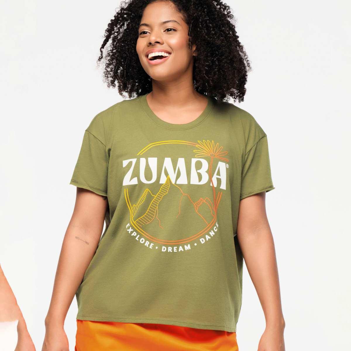 Zumba Explore High Low Crew Neck Top