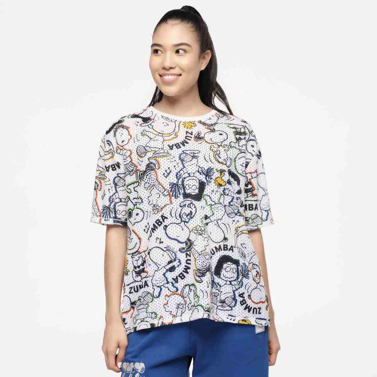 Zumba X Peanuts Boxy Mesh Top