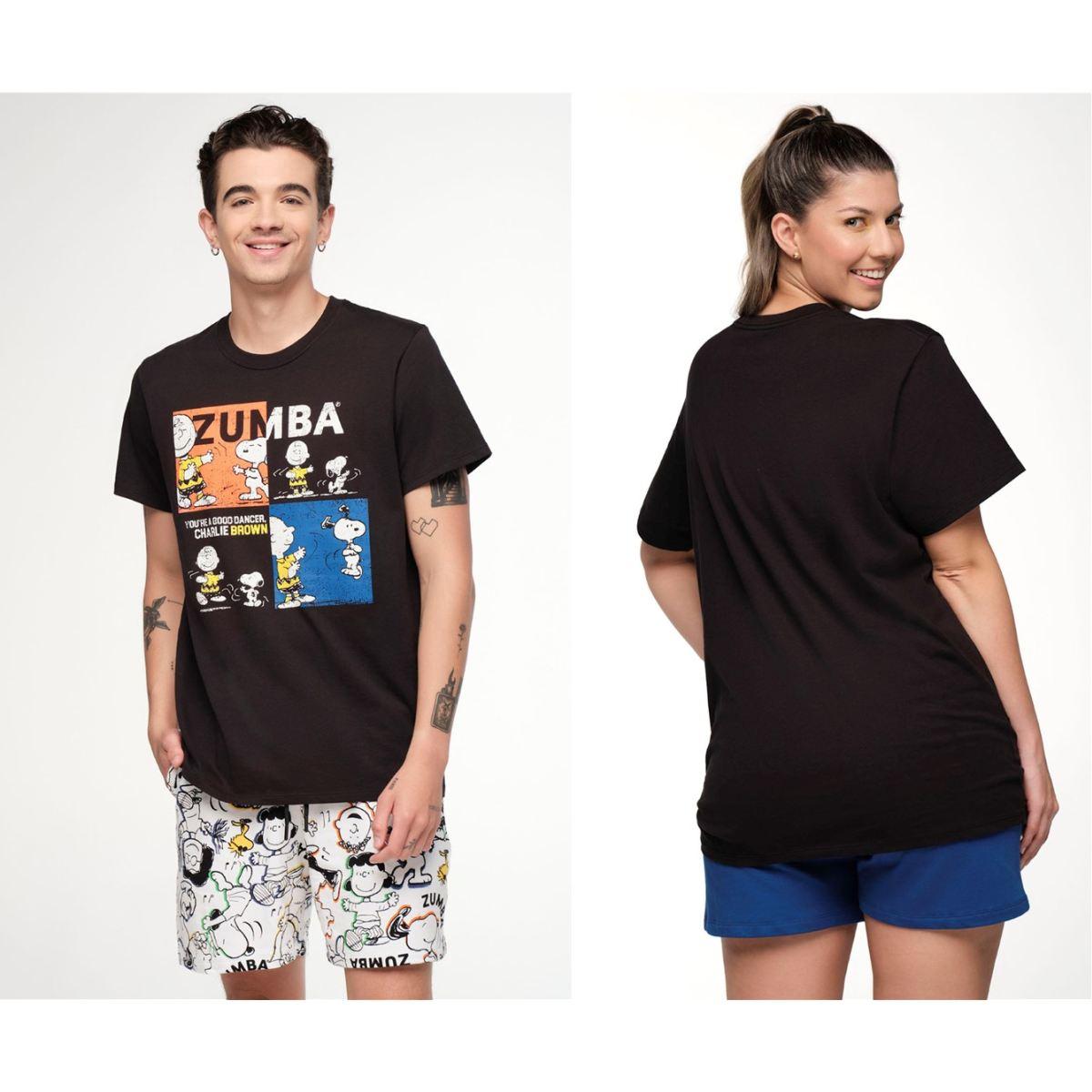 Zumba X Peanuts Crew Neck Tee - Black