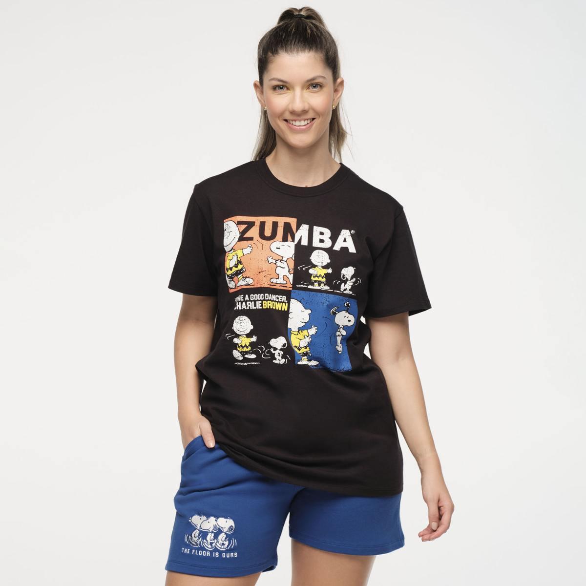 Zumba X Peanuts Crew Neck Tee - Black