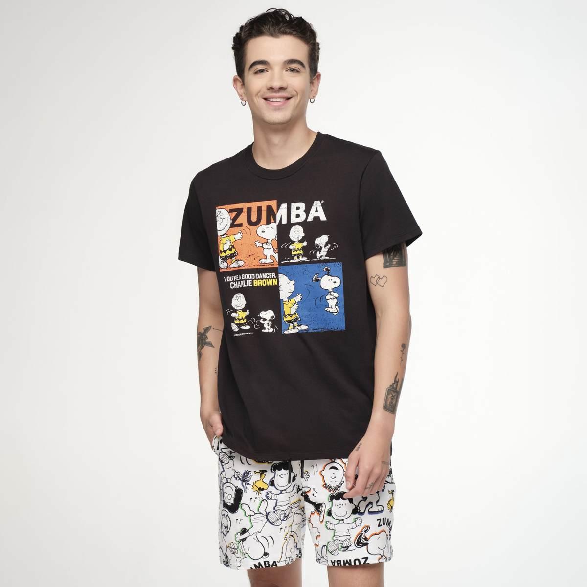 Zumba X Peanuts Crew Neck Tee - Black