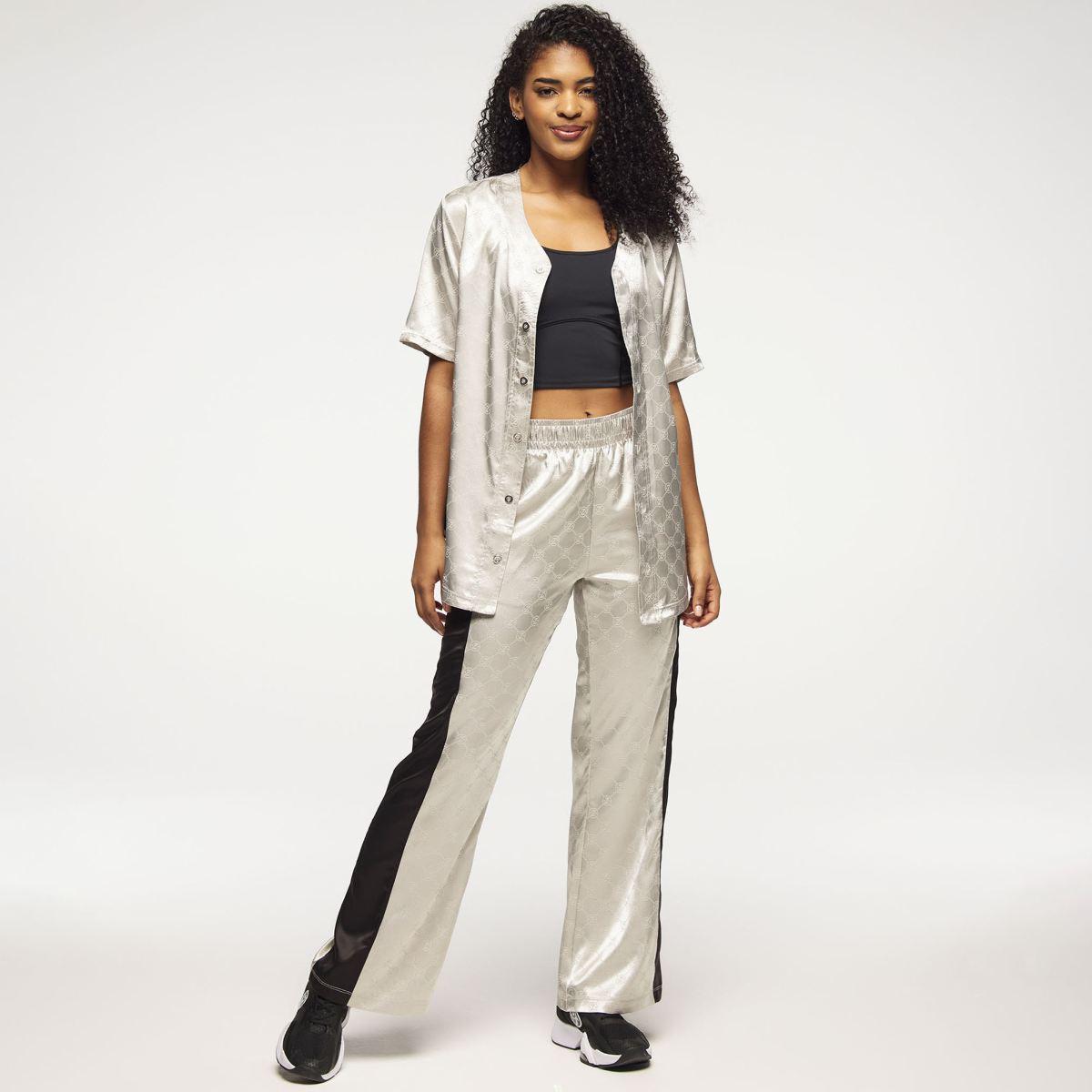 Zumba Runway Baseball Button Up Jersey - Gold