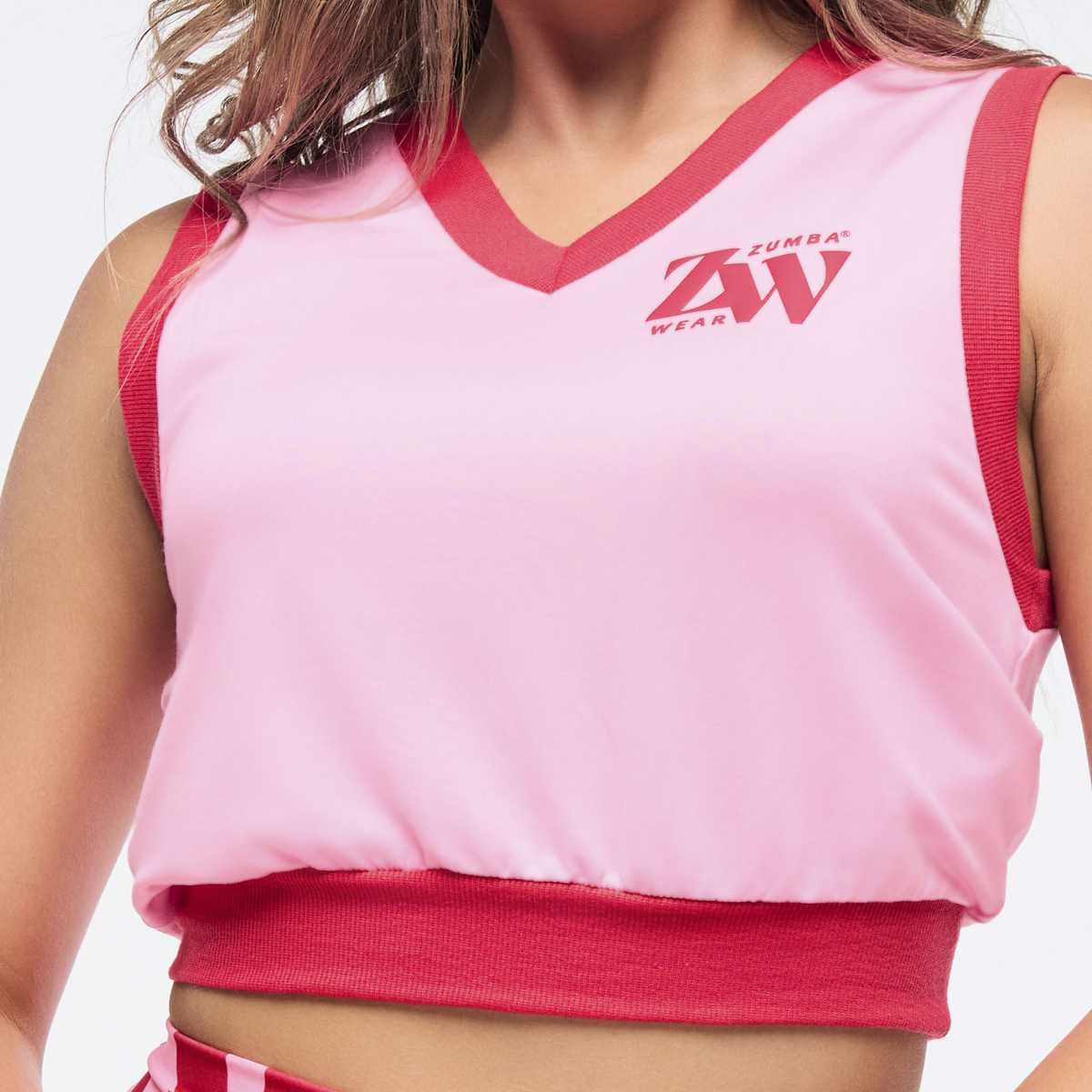 Zumba Haus High Neck Mid Crop Tank