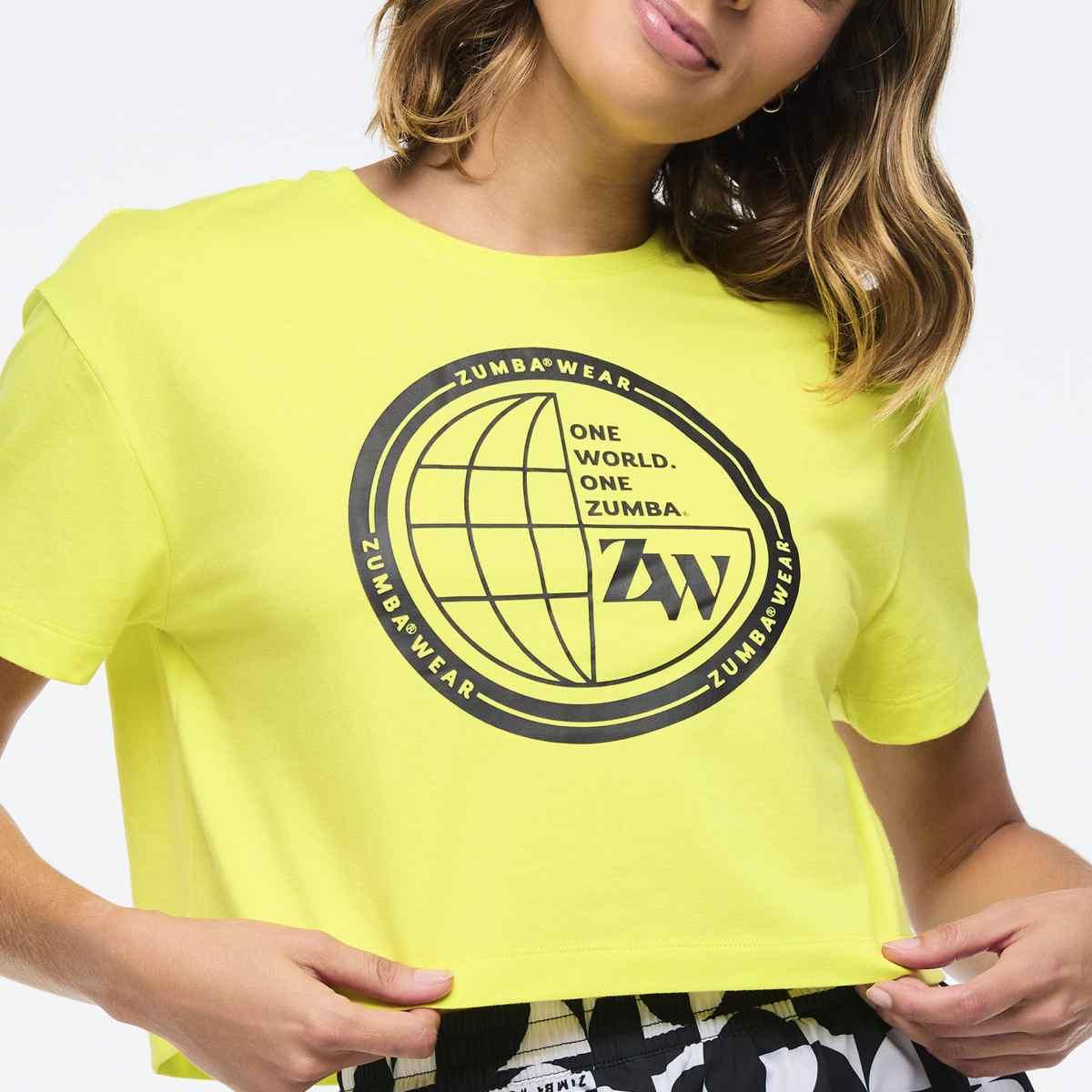 Zumba Haus Crew Neck Crop Top
