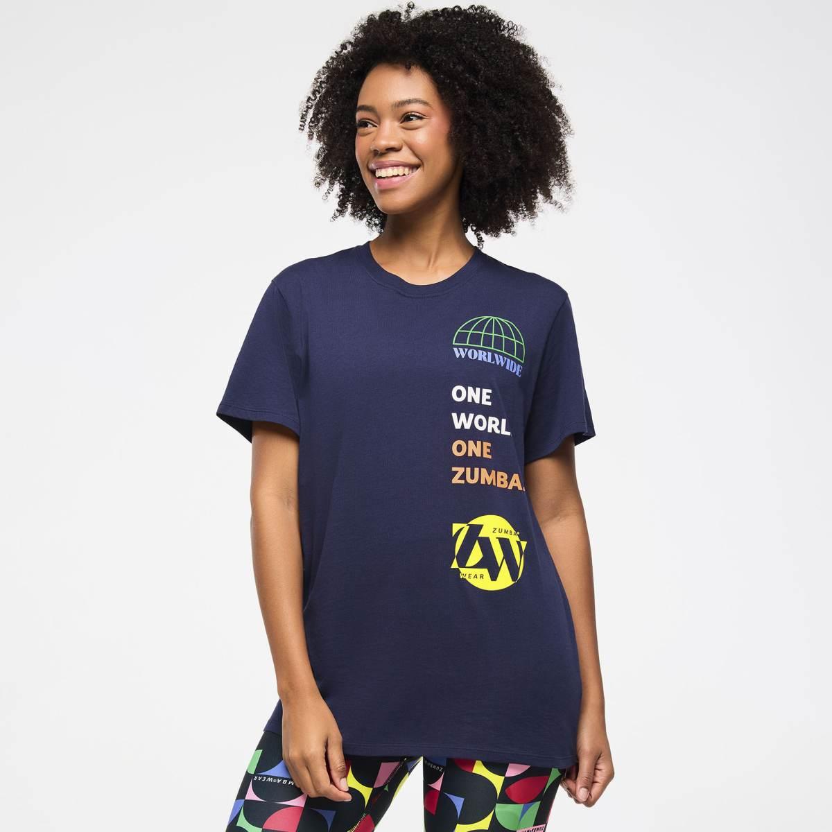 Zumba Haus Crew Neck Tee - Indigo