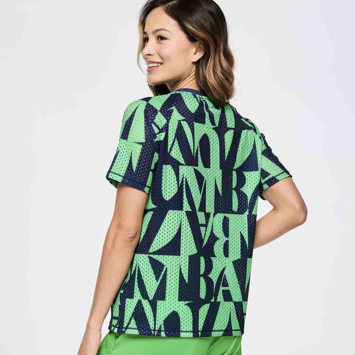 Zumba Out Loud Mesh Crew Neck Top