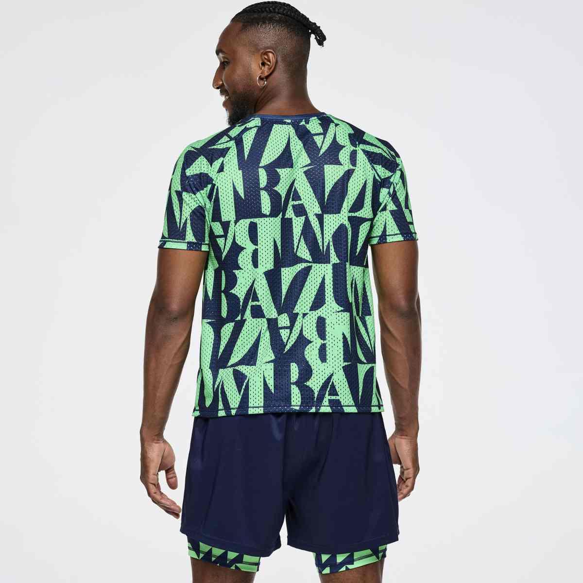 Zumba Out Loud Mesh Crew Neck Top