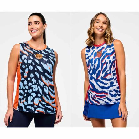 Victory Crew Neck Muscle Tank - White/Blue