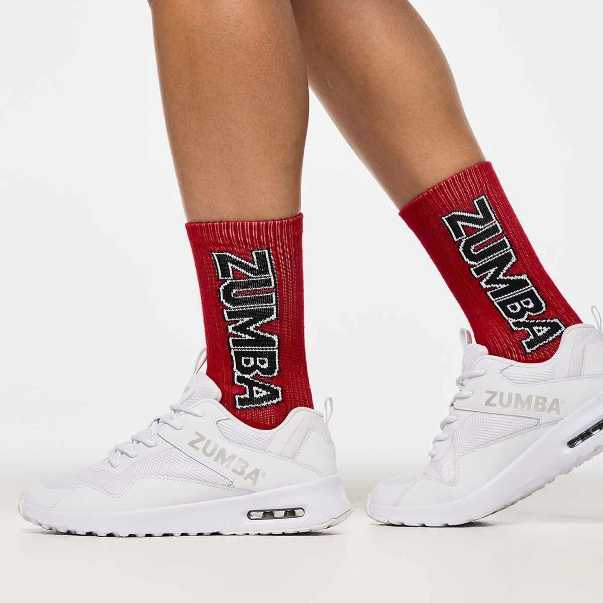 Victory Plush High Socks - Cherry