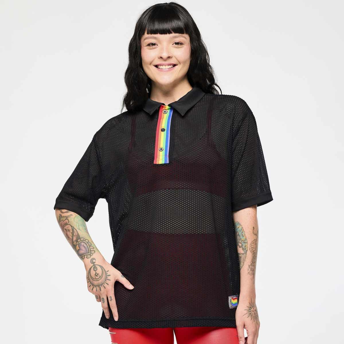 Zumba Oversized Mesh Polo