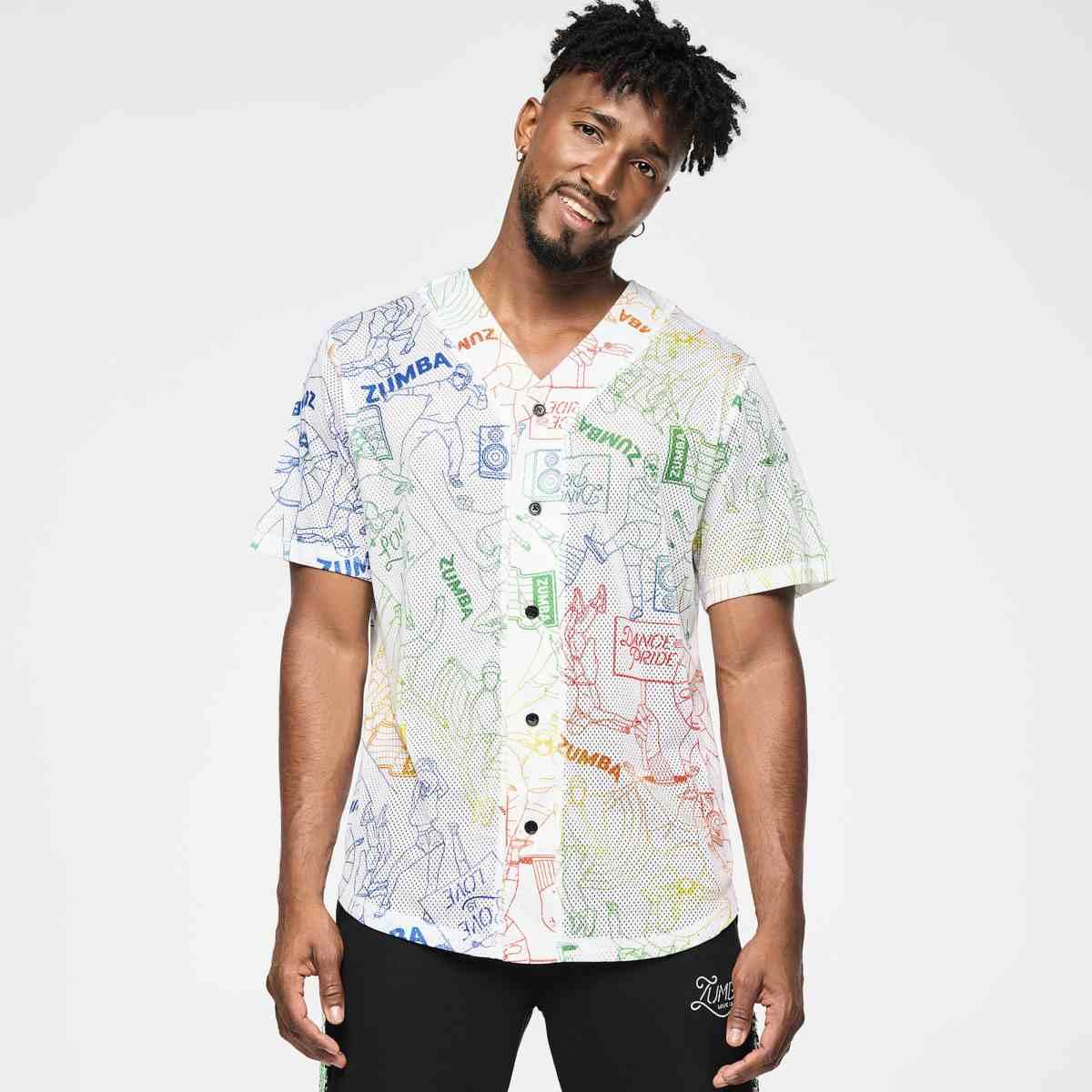 Zumba Baseball Button Up Jersey