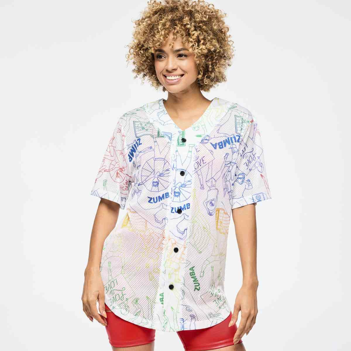 Zumba Baseball Button Up Jersey