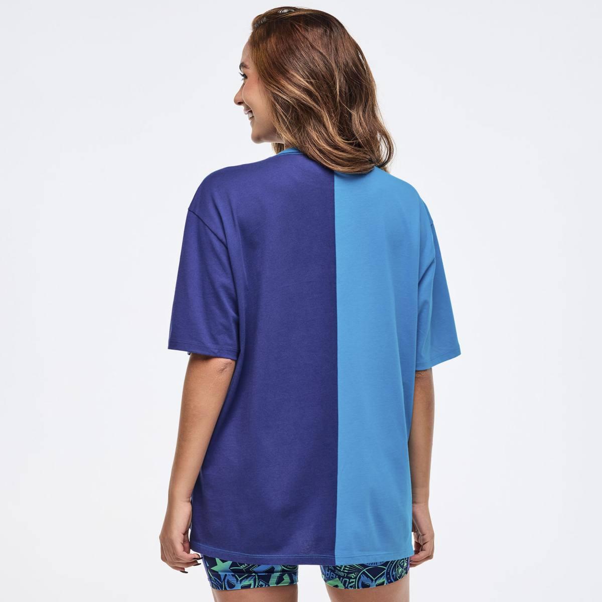 Zumba Libre Men's Oversized Two-Tone Crew Neck Tee