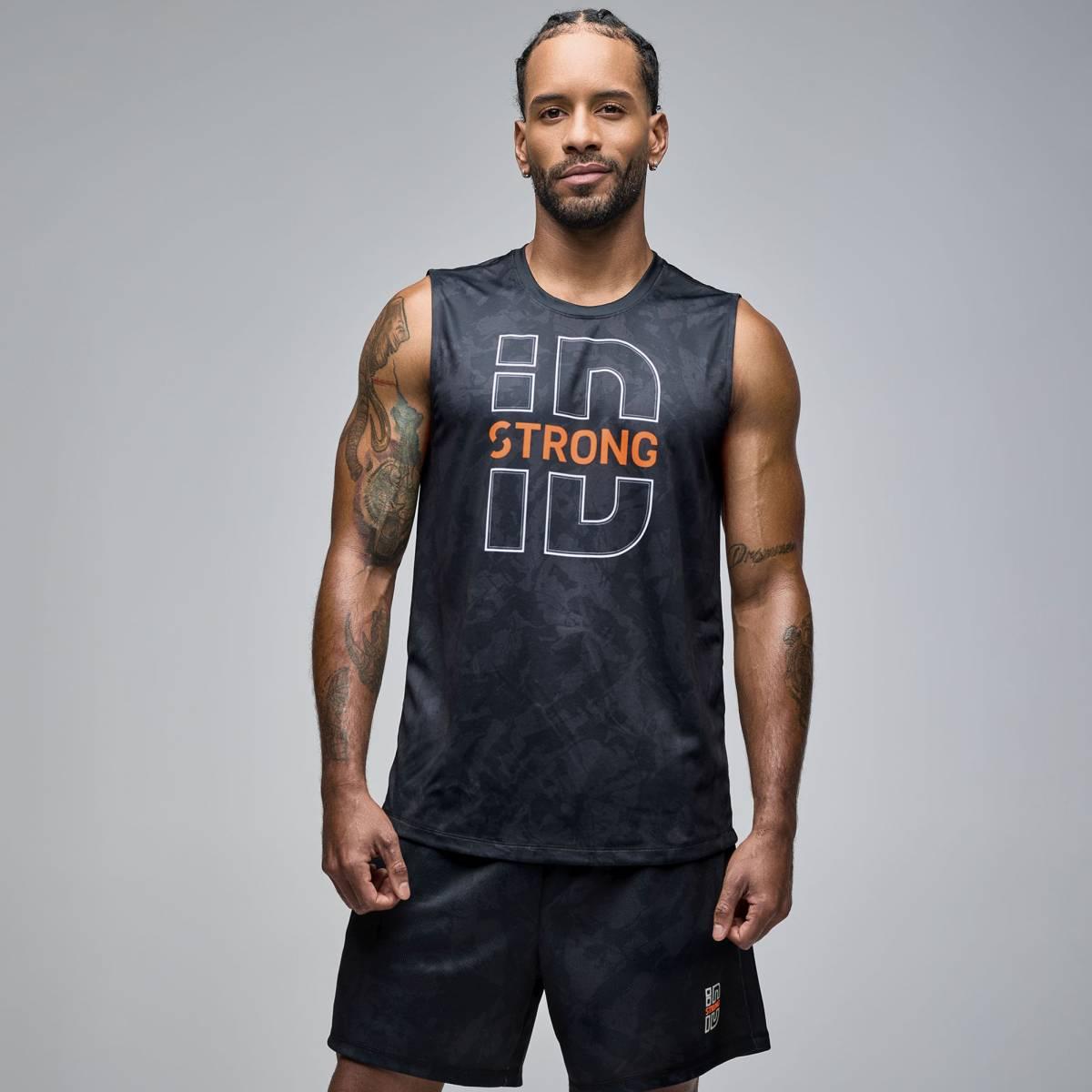 STRONG iD Men's Wide Shoulder Tank - Black