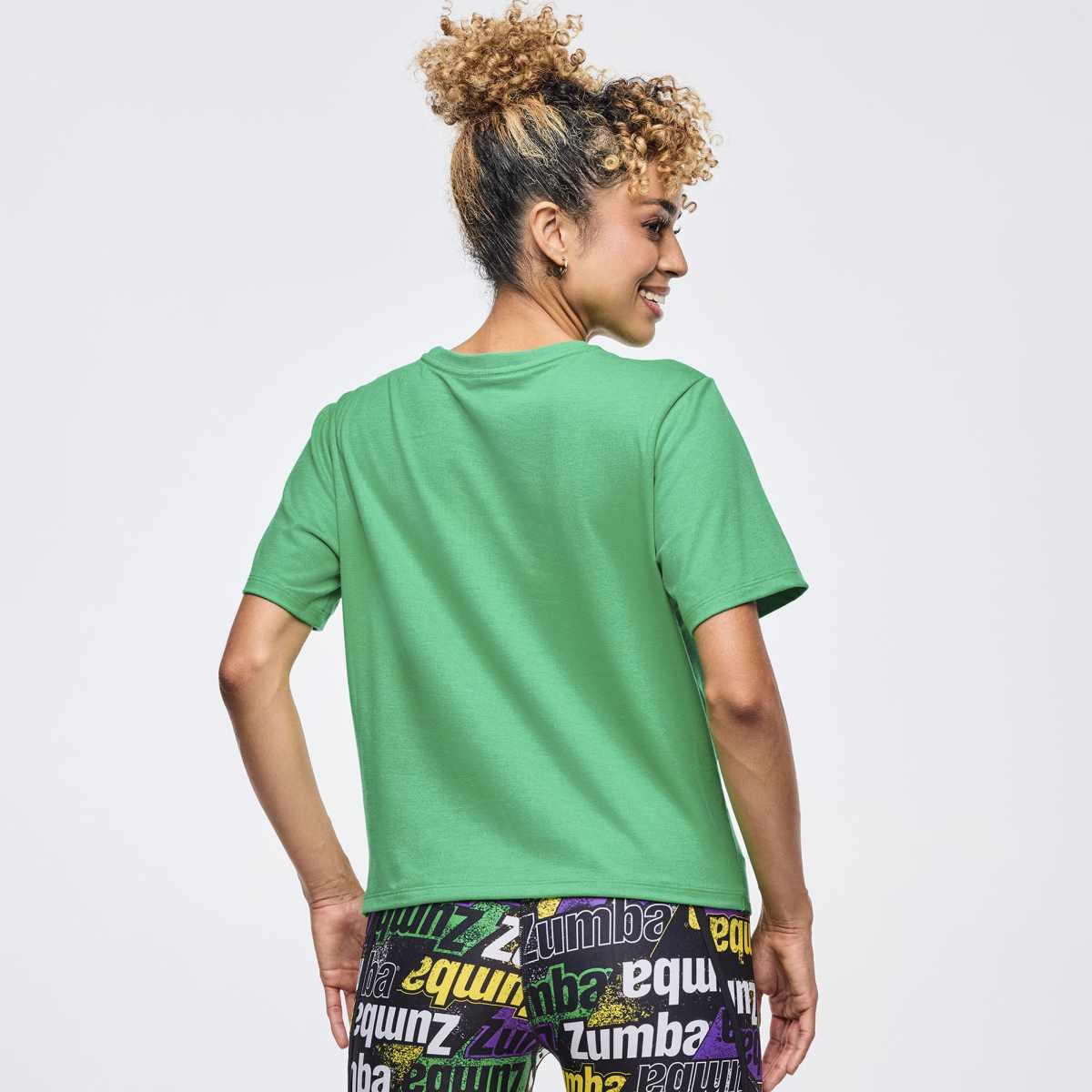 Apres Zumba Short Sleeve Front Twist Top