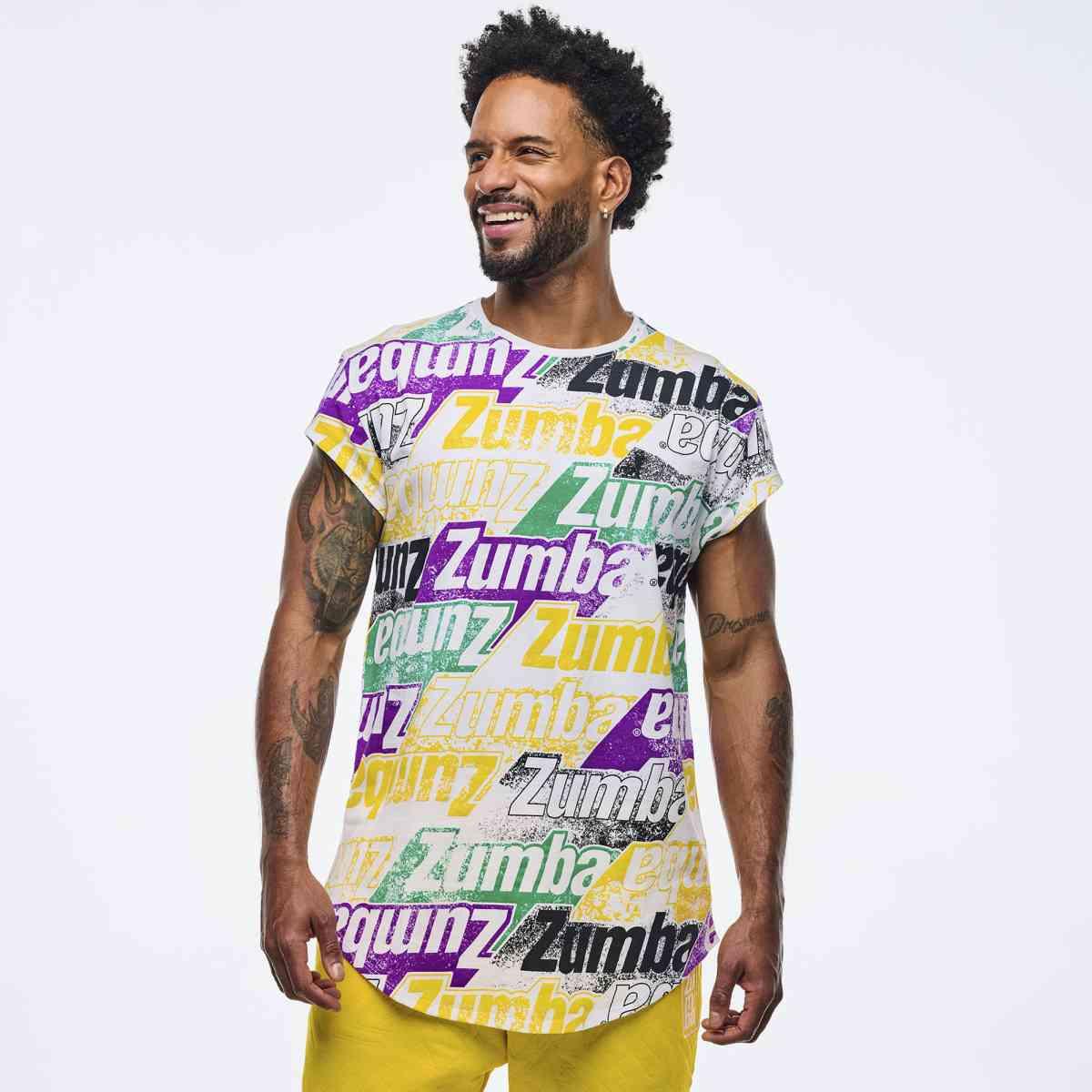 Apres Zumba Men's Crew Neck Round Hem Tee