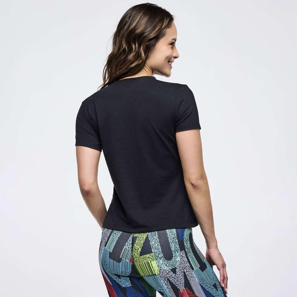 Latin Movement Fitted Short Sleeve Top