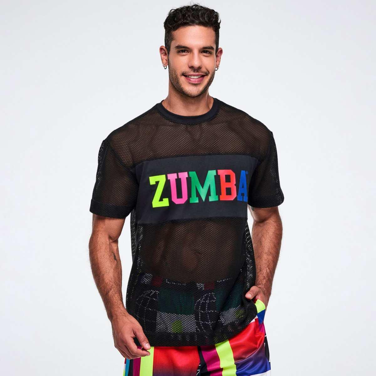 (Not available in the EU) Zumba Worldwide Boxy Mesh Top