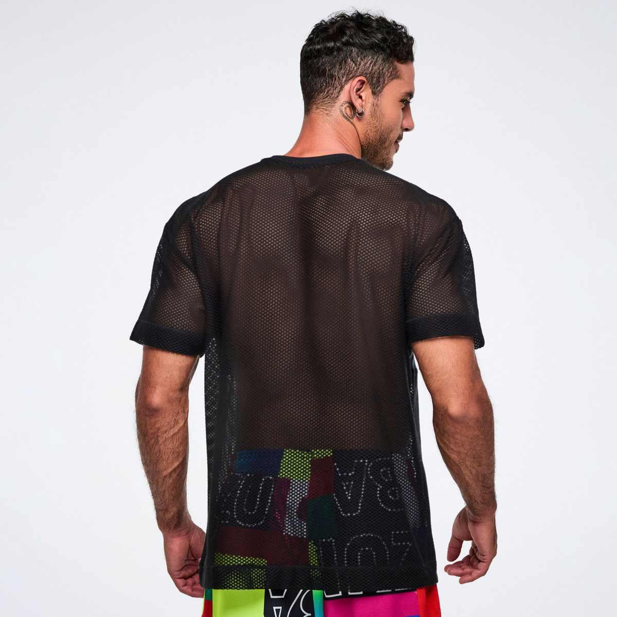 (Not available in the EU) Zumba Worldwide Boxy Mesh Top