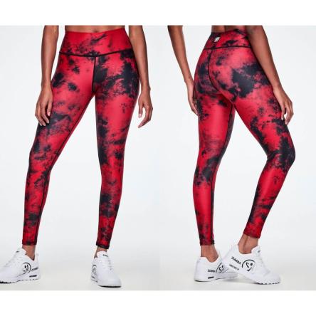 Rock 'n' Roll High Waisted Ankle Leggings - Red/Black