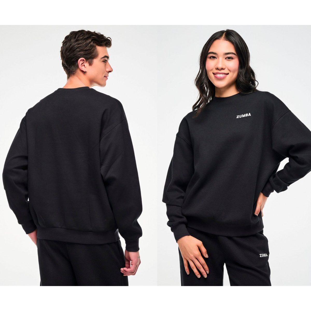 Zumba Basic Oversized Waffle Sweatshirt