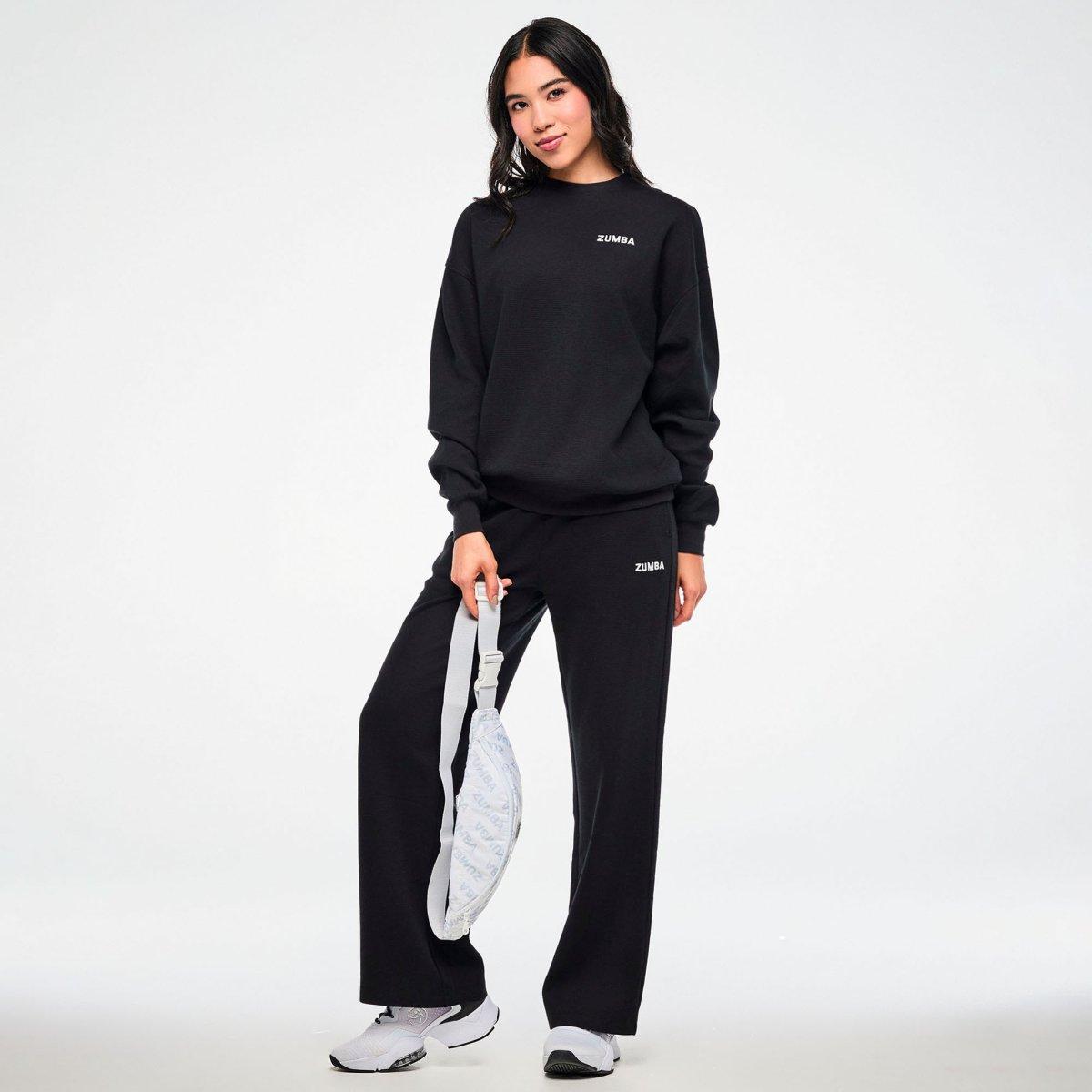 Zumba Basic Oversized Waffle Sweatshirt