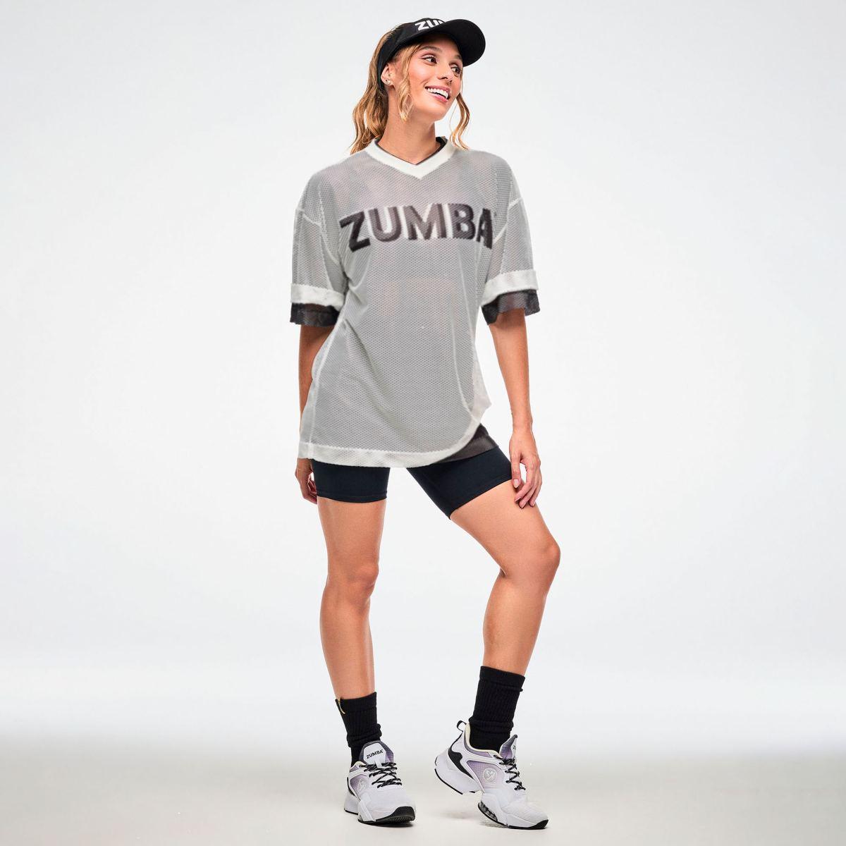 Zumba Basic Oversized Mesh V-Neck Top