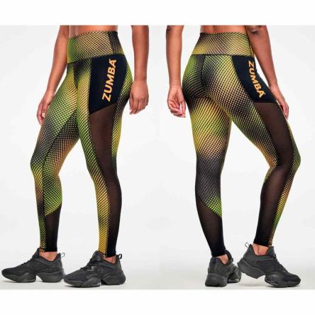 Electric Feel High Waisted Ankle Leggings With Inserts