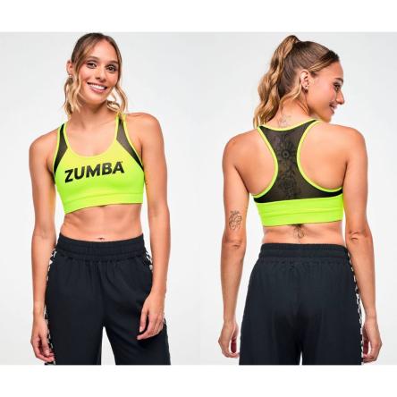 Electric Feel Racerback Scoop Bra With Mesh