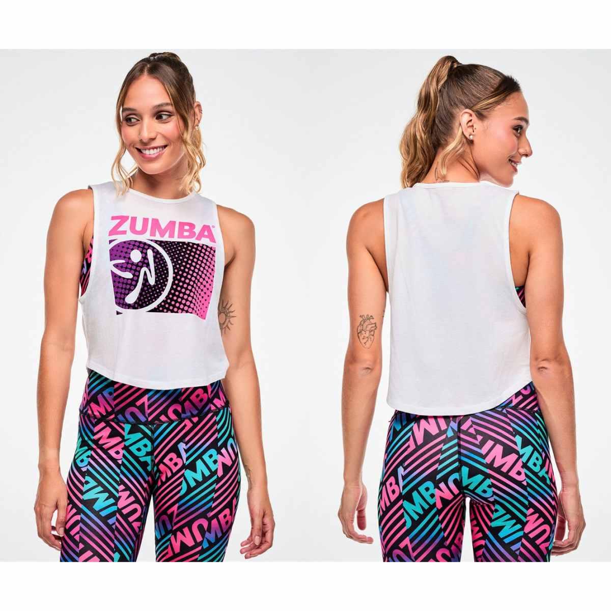 Electric Feel Crop Muscle Tank