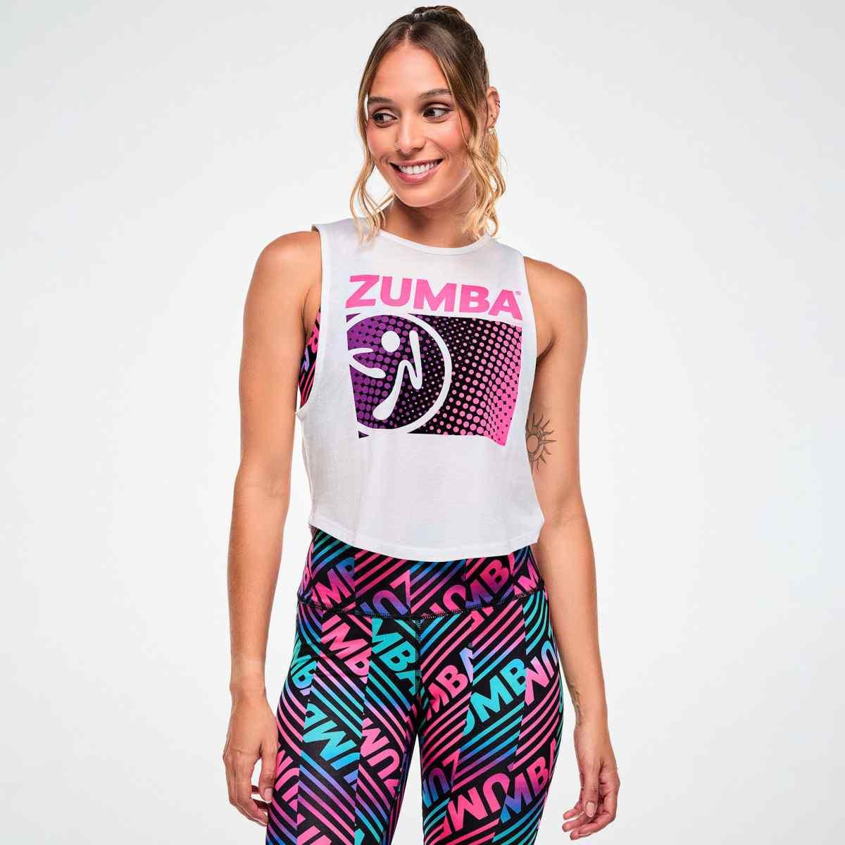 Electric Feel Crop Muscle Tank