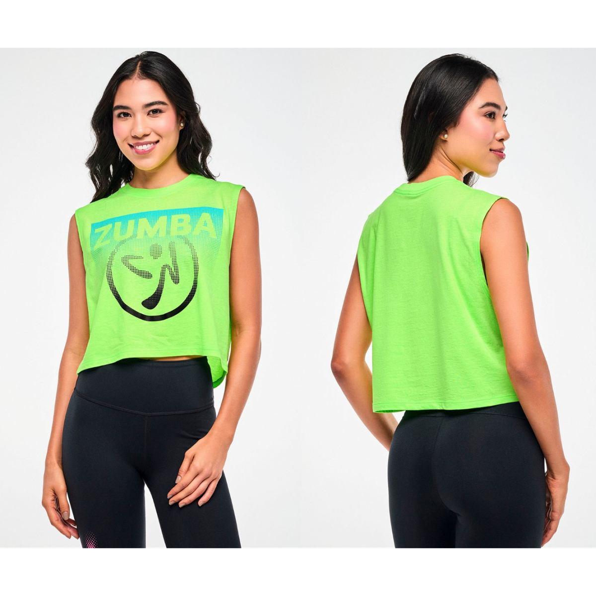 Electric Feel Crew Neck Muscle Crop Tank
