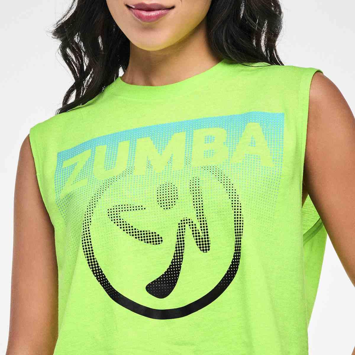 Electric Feel Crew Neck Muscle Crop Tank