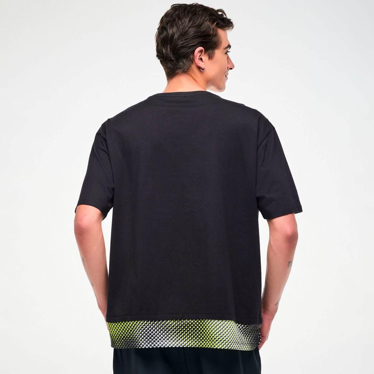 Electric Feel Men's Tee With Double Layered Hem