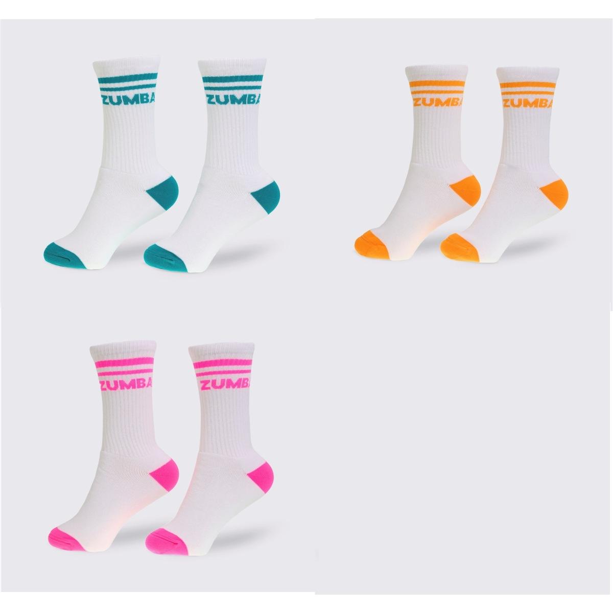 Electric Feel Plush High Socks - White/Pink