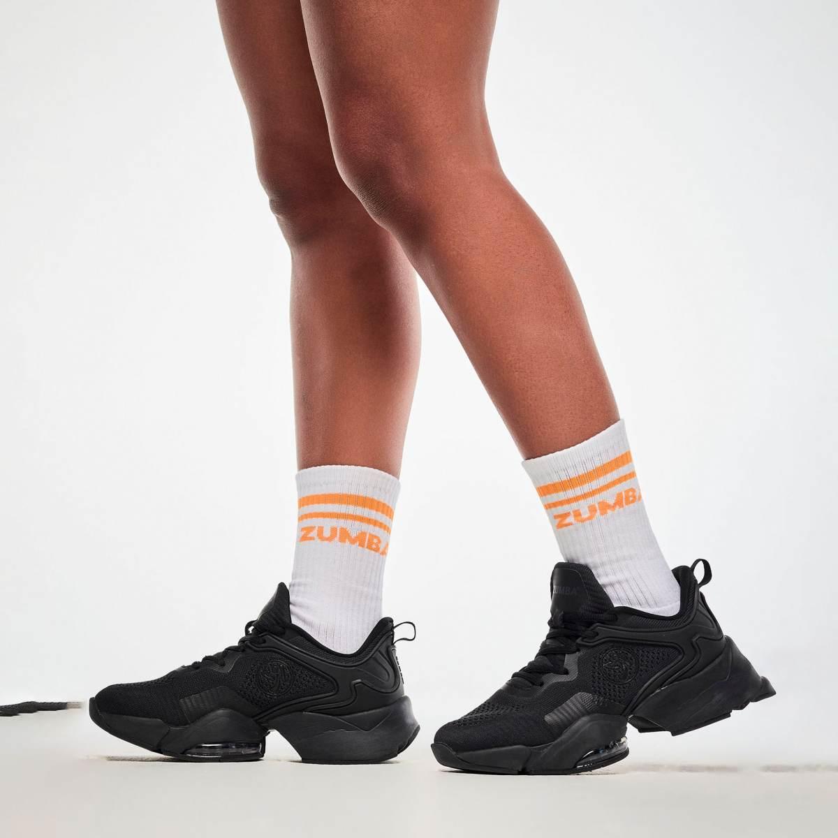 Electric Feel Plush High Socks - White/Pink