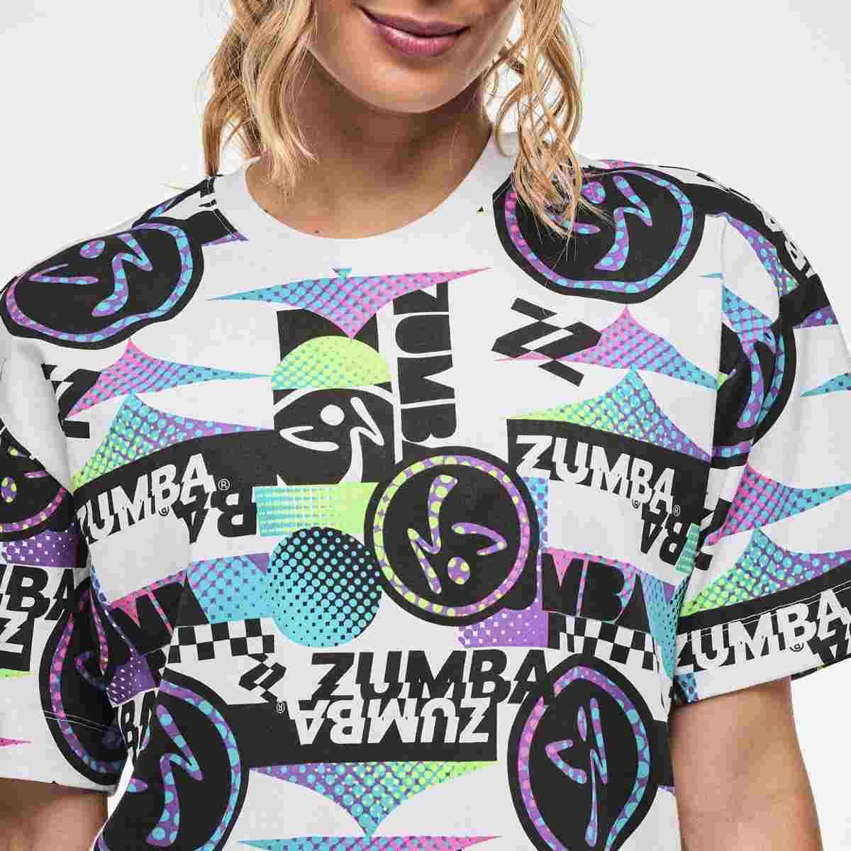 Electric Feel Unisex Oversized Top - White/Black