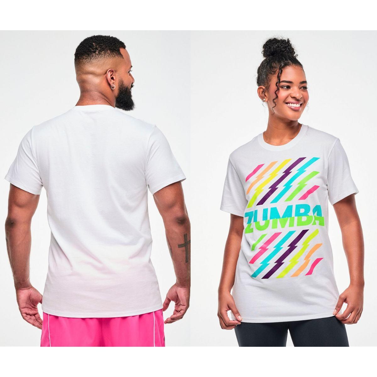 Electric Feel Unisex Crew Neck Tee - White