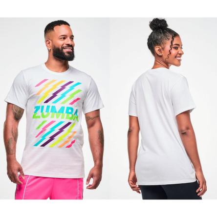 Electric Feel Unisex Crew Neck Tee - White
